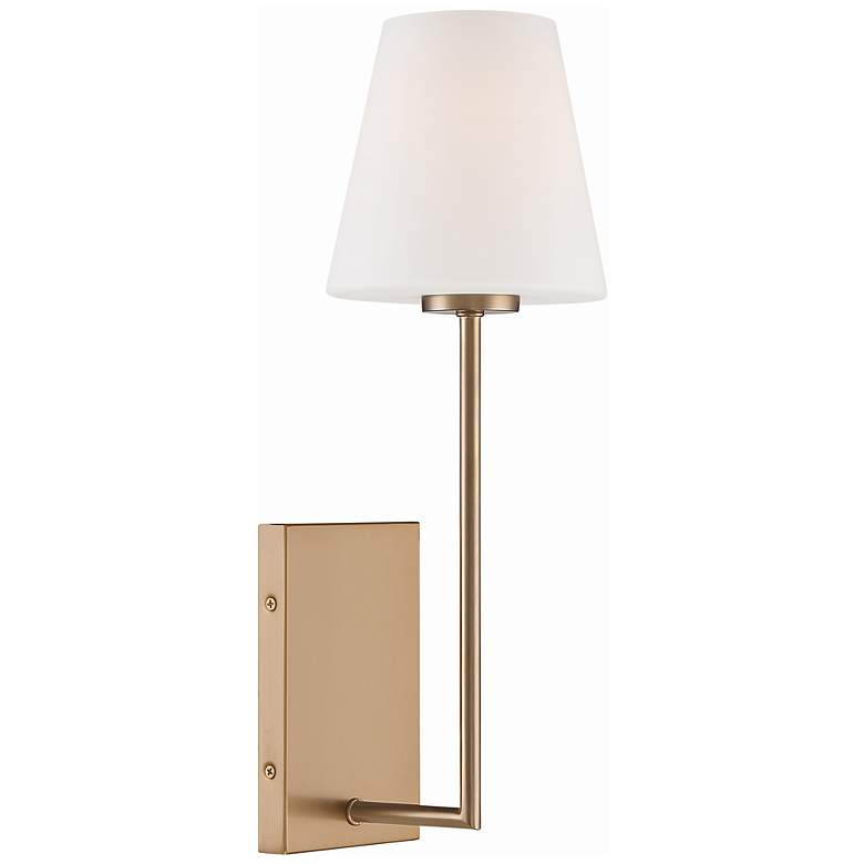 Image 1 Crystorama Lena 17 1/2" High Vibrant Gold Wall Sconce