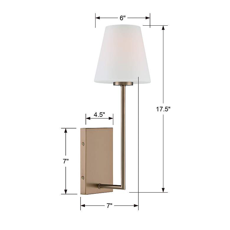 Image 7 Crystorama Lena 17 1/2" High Vibrant Gold Wall Sconce more views