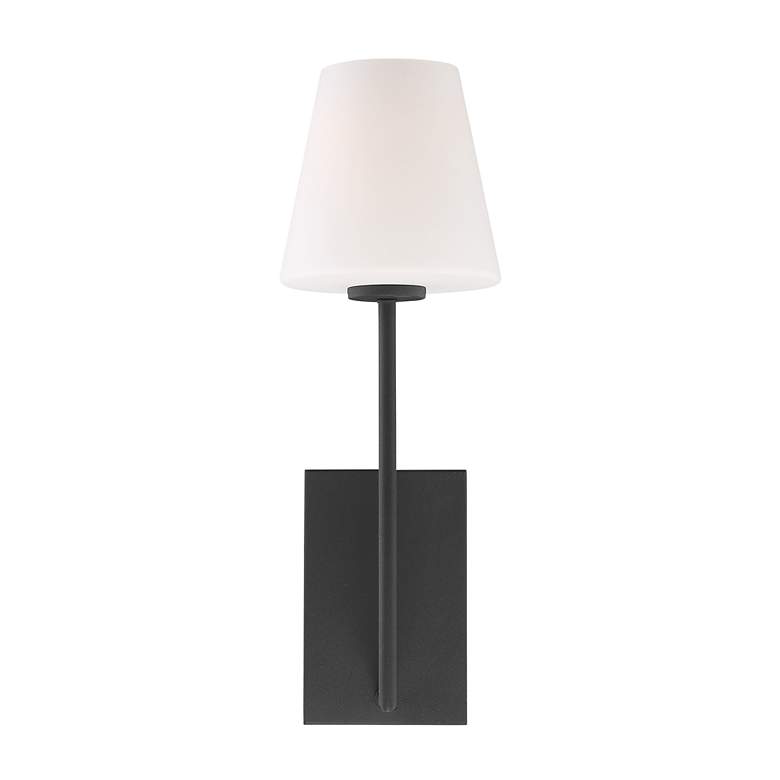Image 2 Crystorama Lena 17 1/2" Wide Black Forged Wall Sconce more views