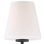 3_Crystorama Lena 17 1/2" Wide Black Forged Wall Sconce more views