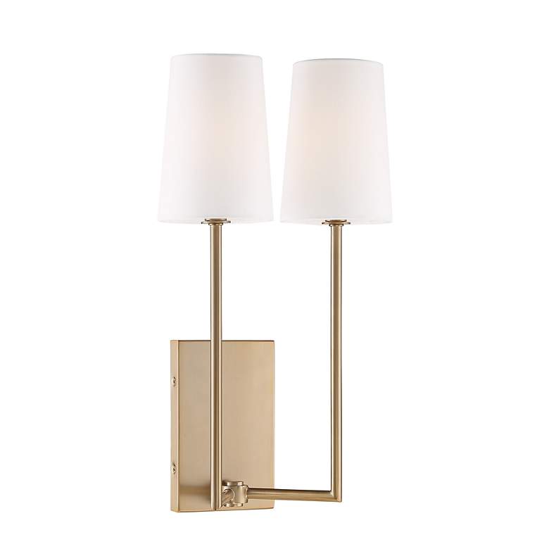 Image 2 Crystorama Lena 18" High 2-Light Vibrant Gold Wall Sconce more views