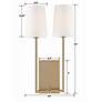 7_Crystorama Lena 18" High 2-Light Vibrant Gold Wall Sconce more views