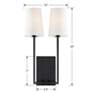 5_Crystorama Lena 18" High Black Forged 2-Light Wall Sconce more views