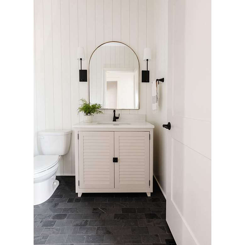 Image 6 Crystorama Lena 18" High Black Forged Wall Sconce more views