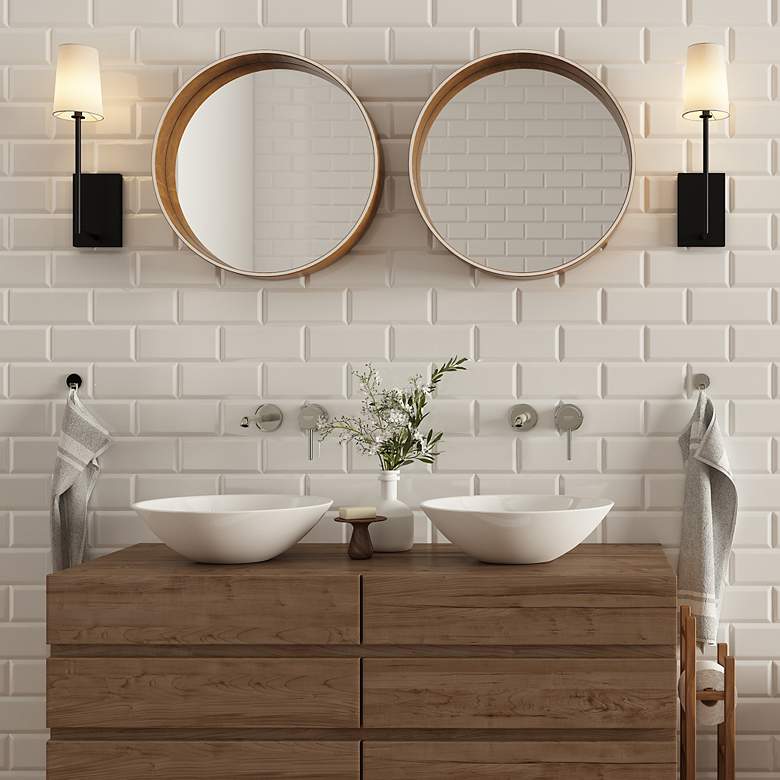 Image 7 Crystorama Lena 18" High Black Forged Wall Sconce more views