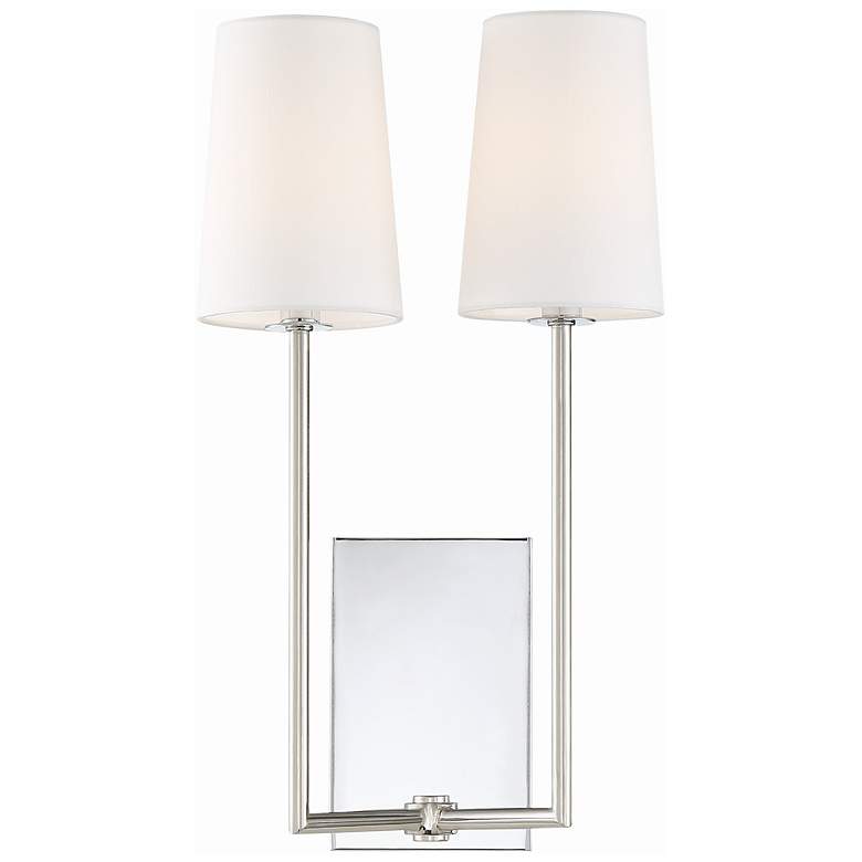 Image 1 Crystorama Lena 18" High Polished Chrome 2-Light Wall Sconce