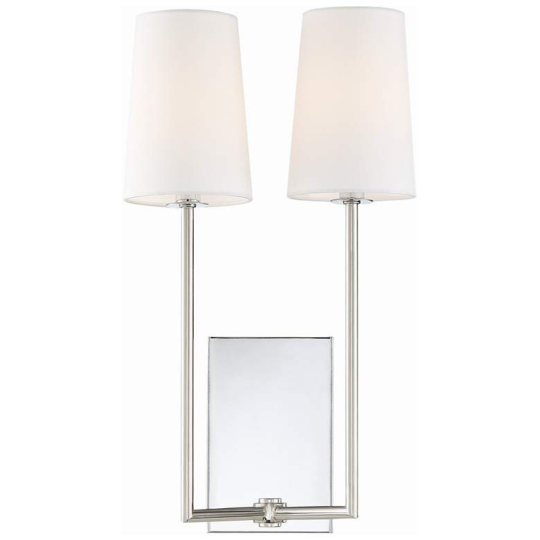 Image 1 Crystorama Lena 18 inch High Polished Chrome 2-Light Wall Sconce