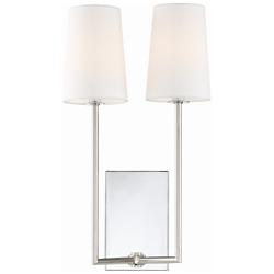 Crystorama Lena 18" High Polished Chrome 2-Light Wall Sconce