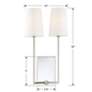 4_Crystorama Lena 18" High Polished Chrome 2-Light Wall Sconce more views