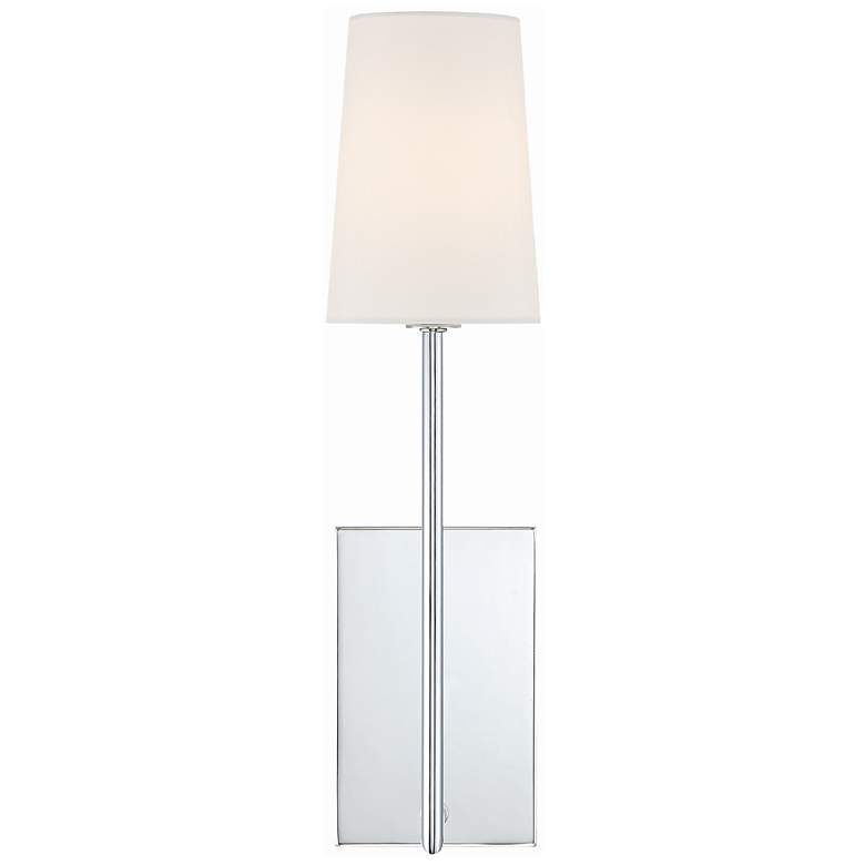 Image 1 Crystorama Lena 18 inch High Polished Chrome Wall Sconce