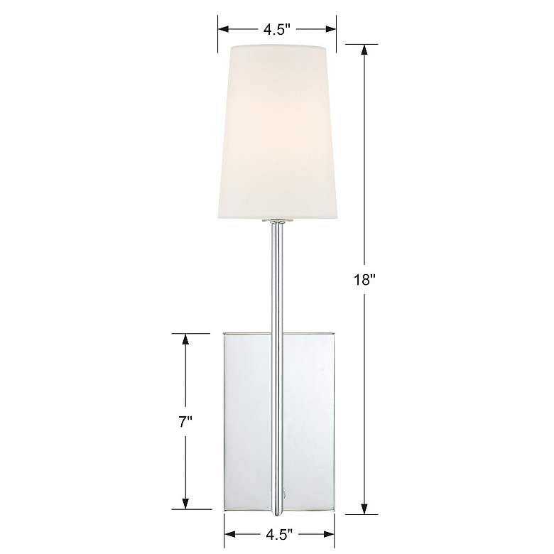 Image 6 Crystorama Lena 18" High Polished Chrome Wall Sconce more views