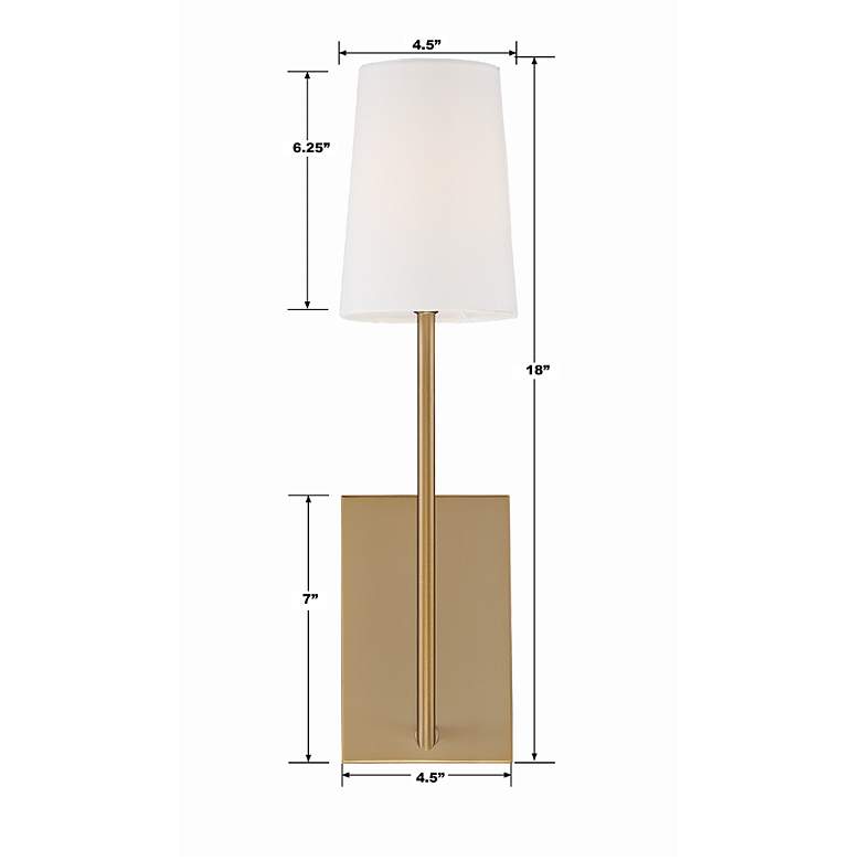 Image 6 Crystorama Lena 18" High Vibrant Gold Wall Sconce more views