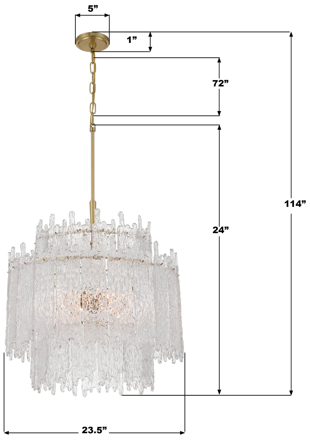 Crystorama Libby Langdon Ackerly 23.5'' Aged Brass Chandelier