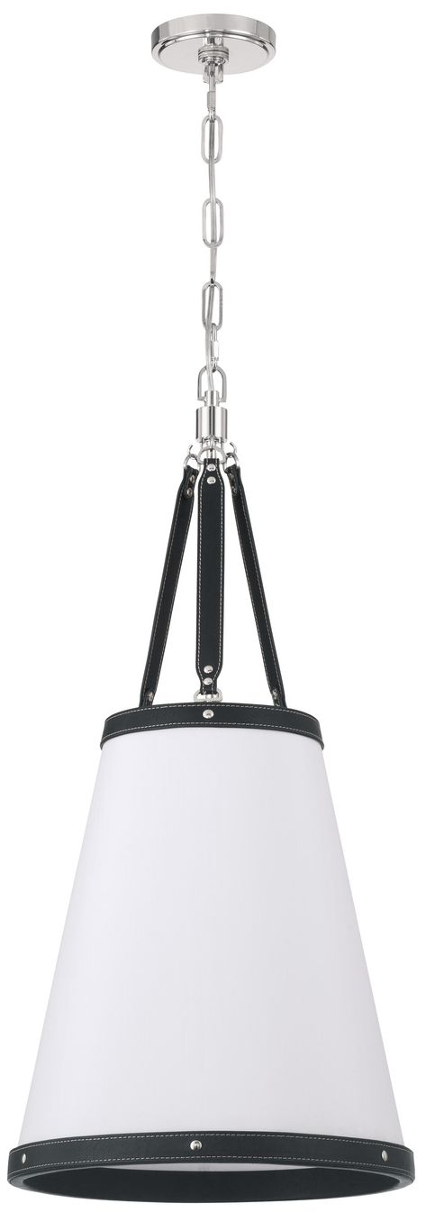 Image 2 Crystorama Libby Langdon Callahan 14.25'' Polished Nickel Pendant more views