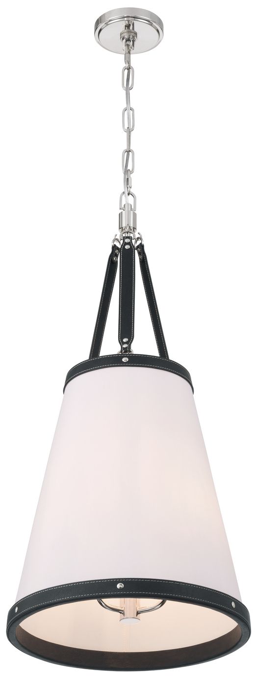 Image 4 Crystorama Libby Langdon Callahan 14.25'' Polished Nickel Pendant more views