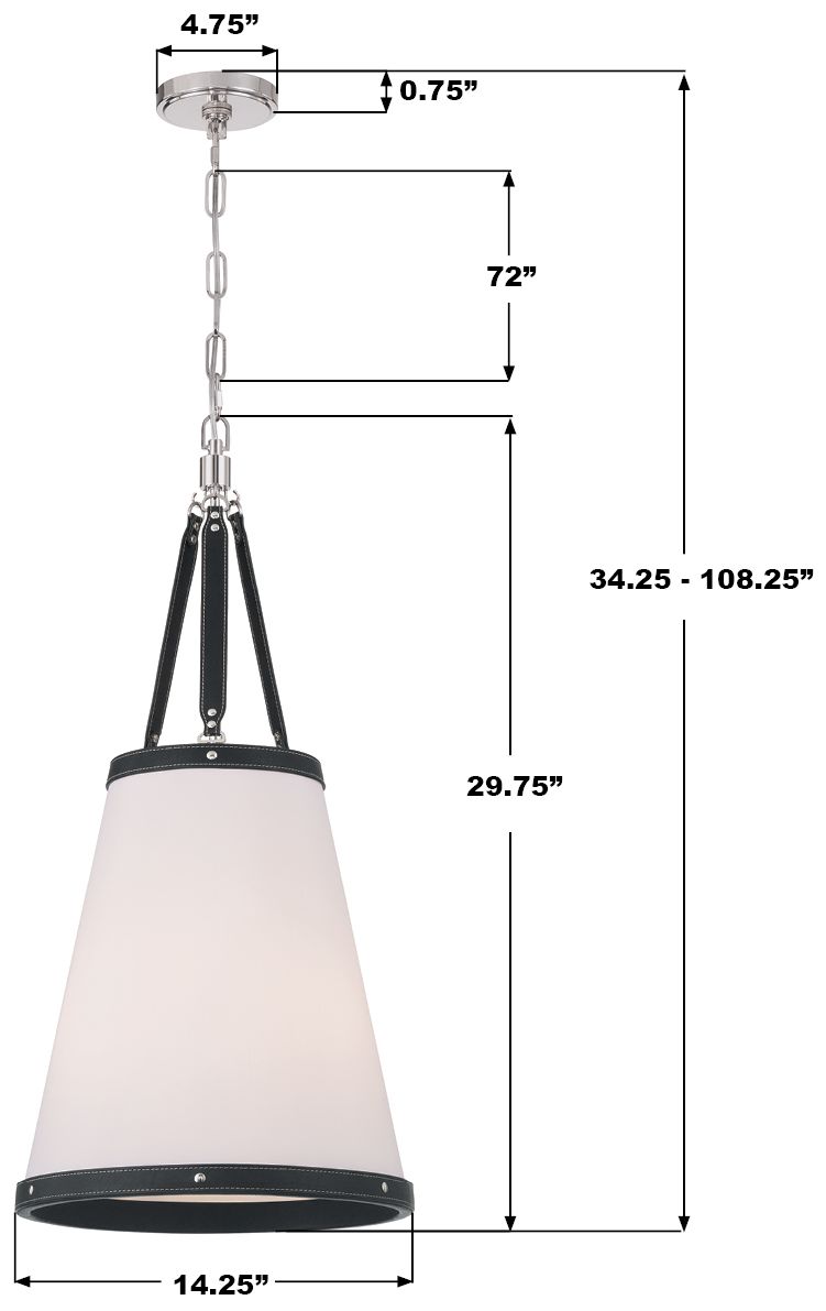 Image 7 Crystorama Libby Langdon Callahan 14.25'' Polished Nickel Pendant more views