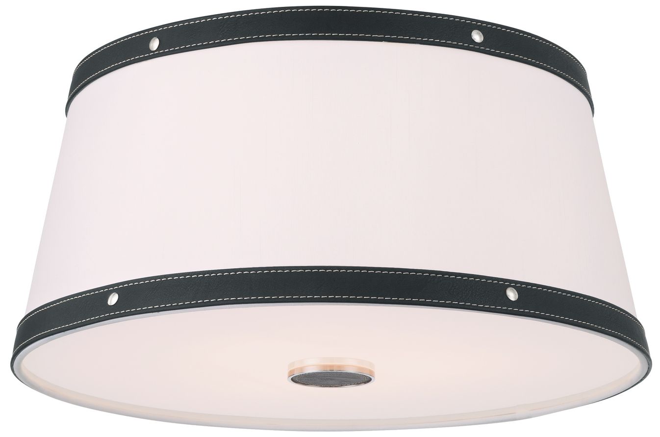 Crystorama Libby Langdon Callahan 17'' Polished Nickel Flush Mount