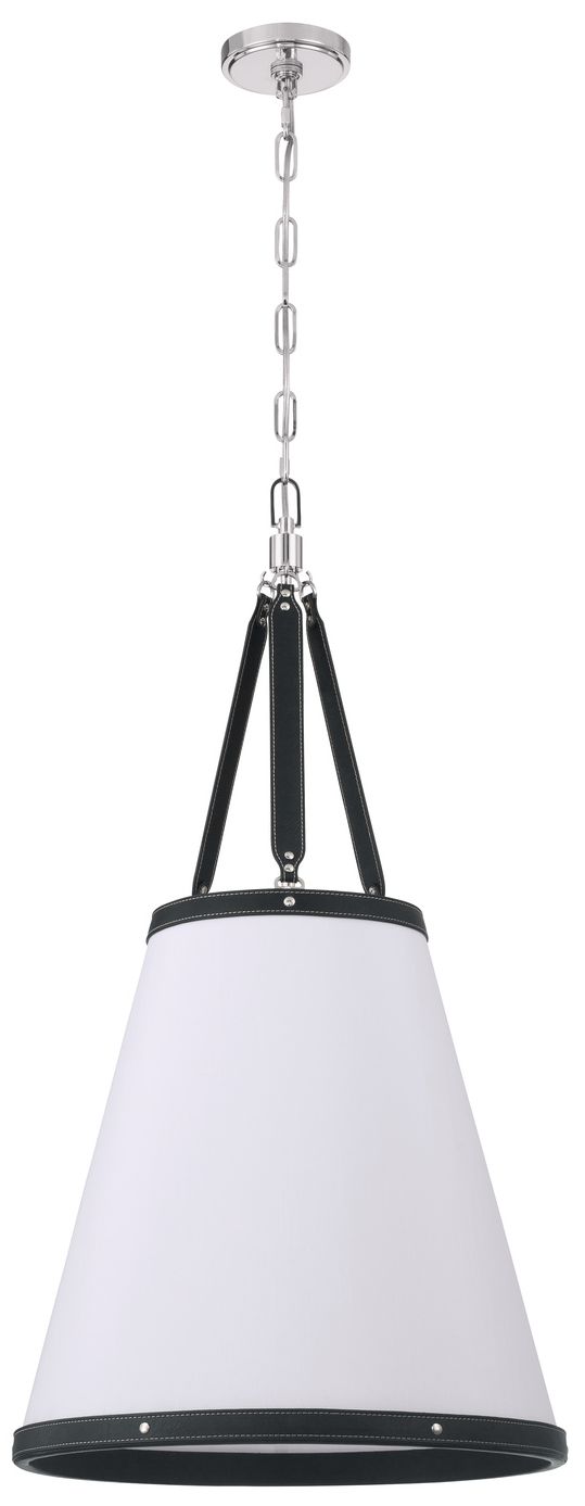 Image 2 Crystorama Libby Langdon Callahan 18'' Polished Nickel Pendant more views