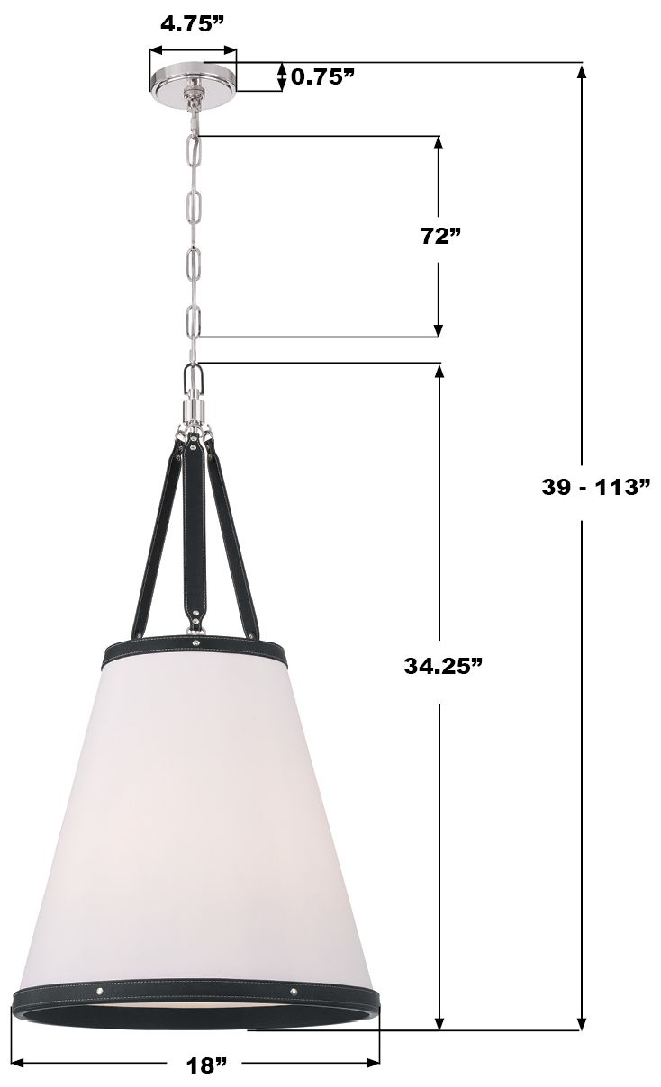 Image 7 Crystorama Libby Langdon Callahan 18'' Polished Nickel Pendant more views