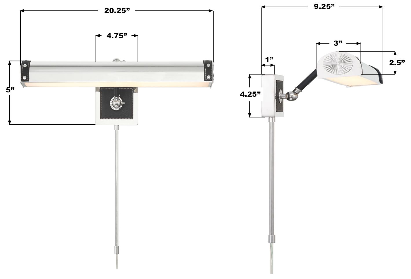 Image 7 Crystorama Libby Langdon Callahan 20.25'' LED Polished Nickel Picture Light more views