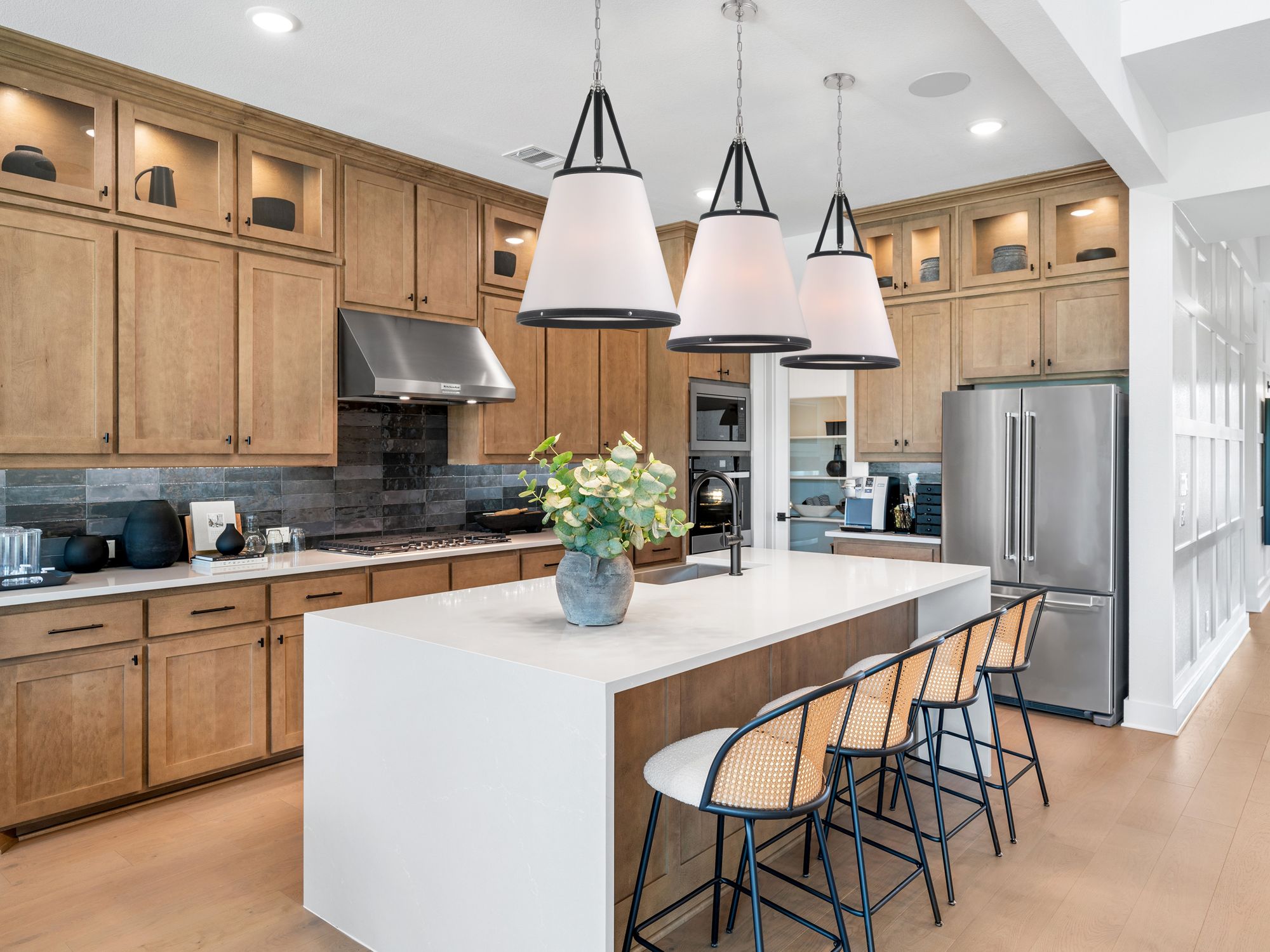 Image 6 Crystorama Libby Langdon Callahan 21'' Polished Nickel Pendant more views