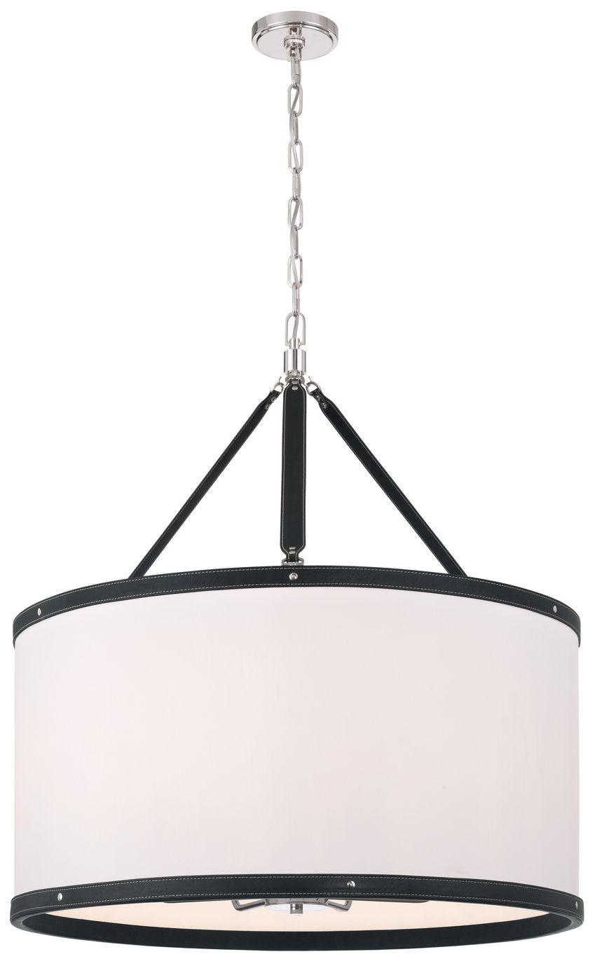 Crystorama Libby Langdon Callahan 28'' Polished Nickel Pendant
