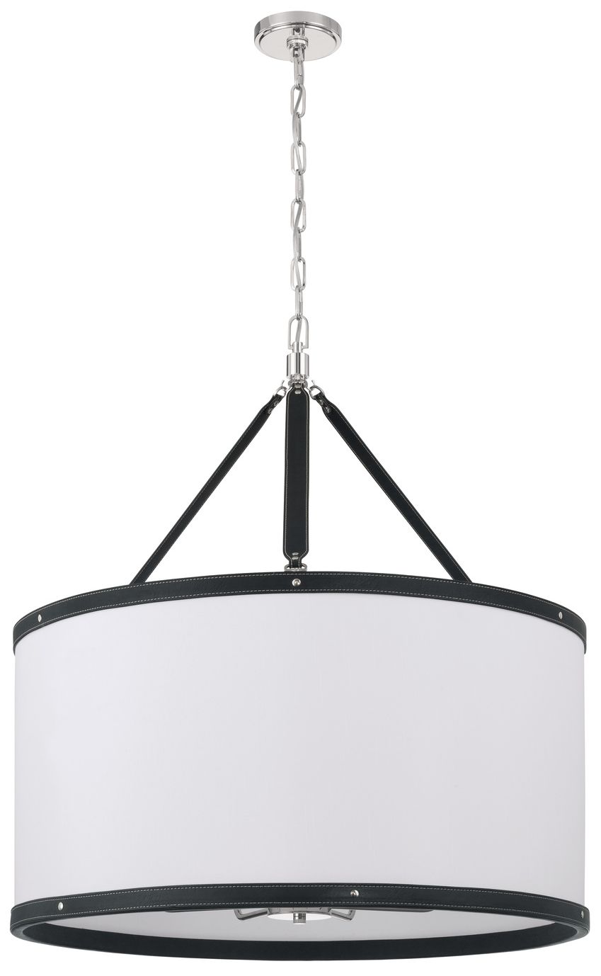 Image 2 Crystorama Libby Langdon Callahan 28'' Polished Nickel Pendant more views