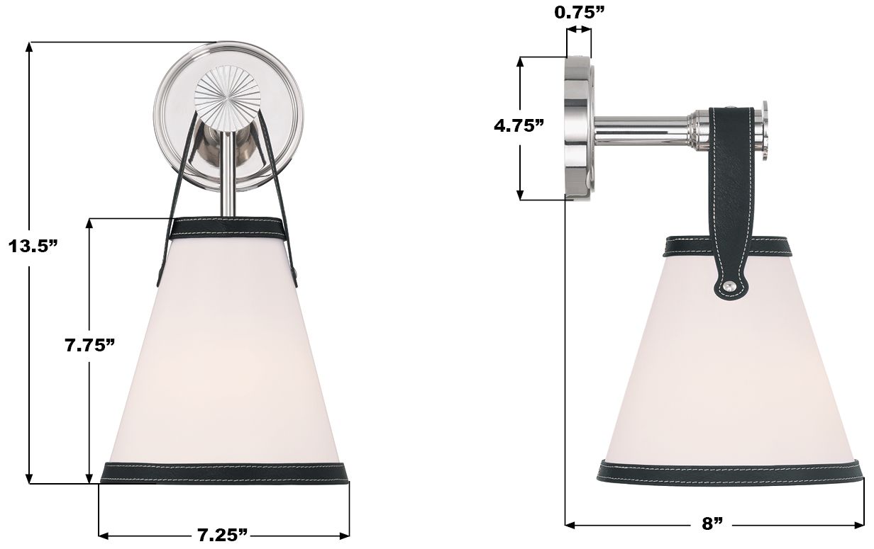 Image 7 Crystorama Libby Langdon Callahan 7.25'' Polished Nickel Sconce more views