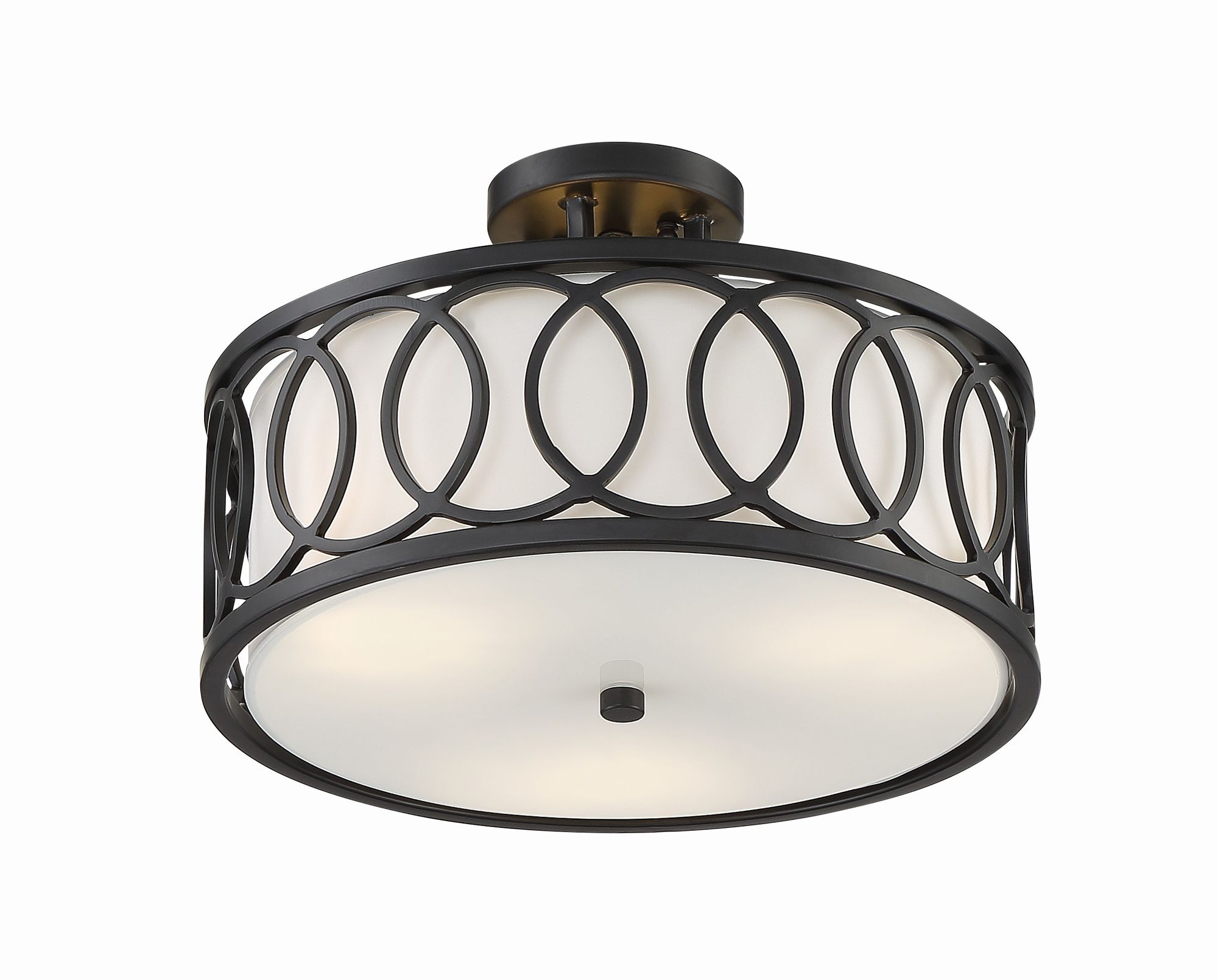 Image 3 Crystorama Libby Langdon Graham 15'' Matte Black Semi Flush Mount more views