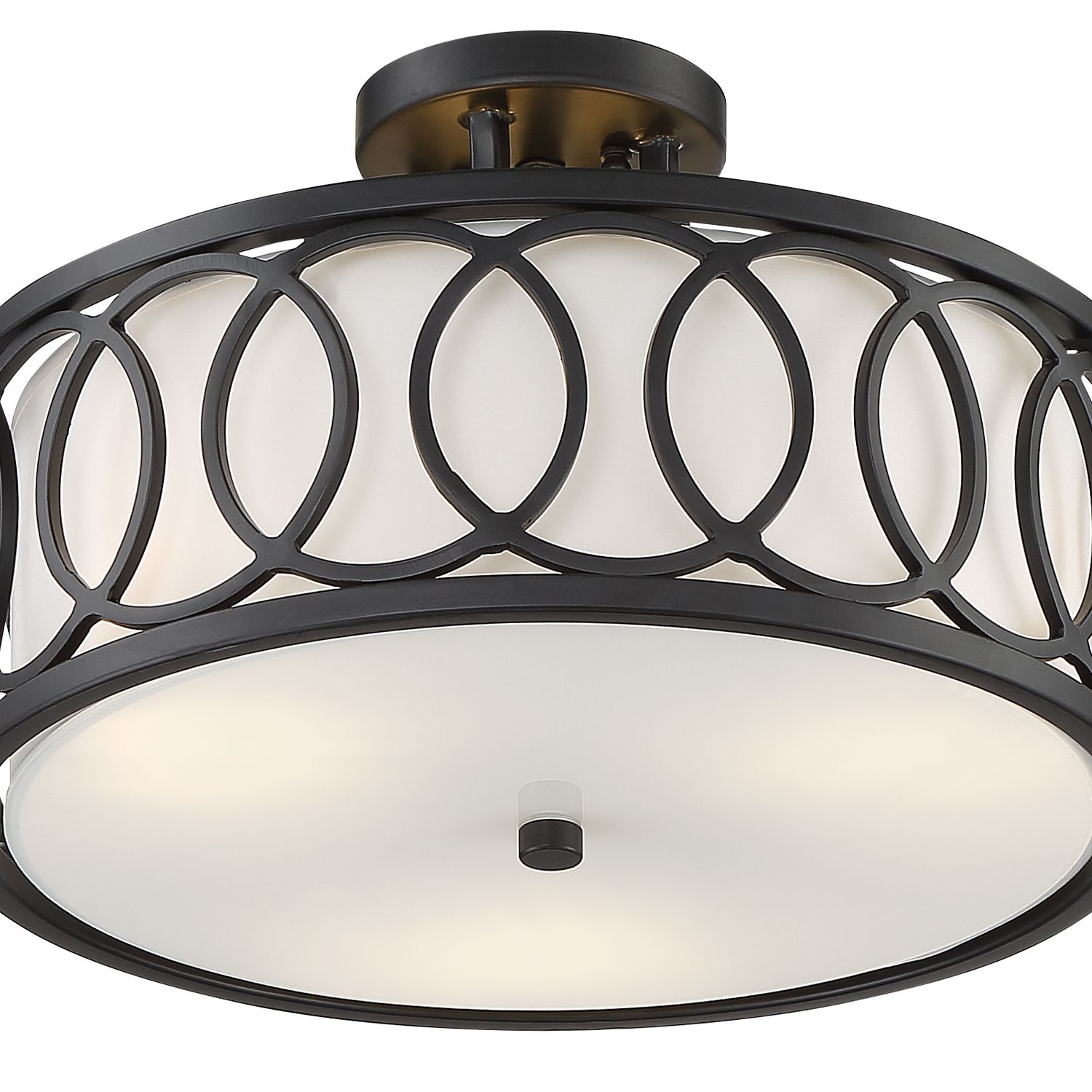 Image 4 Crystorama Libby Langdon Graham 15'' Matte Black Semi Flush Mount more views