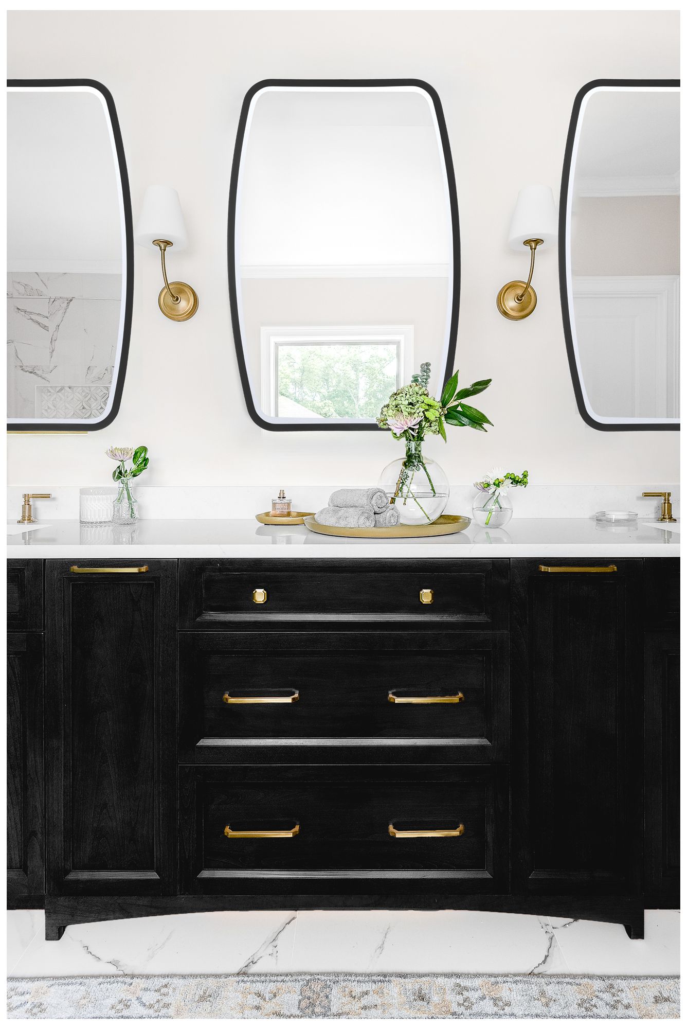 Image 6 Crystorama Lindee 24'' Matte Black Mirror more views