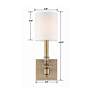7_Crystorama Lloyd 13 1/2" High Aged Brass Wall Sconce more views