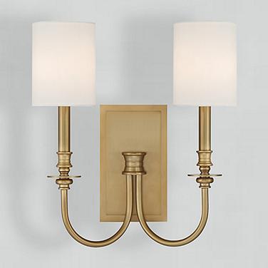 Crystorama Lloyd 16" High Aged Brass 2-Light Wall Sconce
