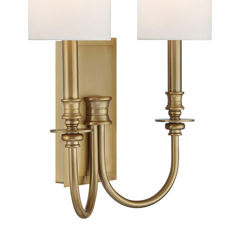 Image 6 Crystorama Lloyd 16" High Aged Brass 2-Light Wall Sconce more views