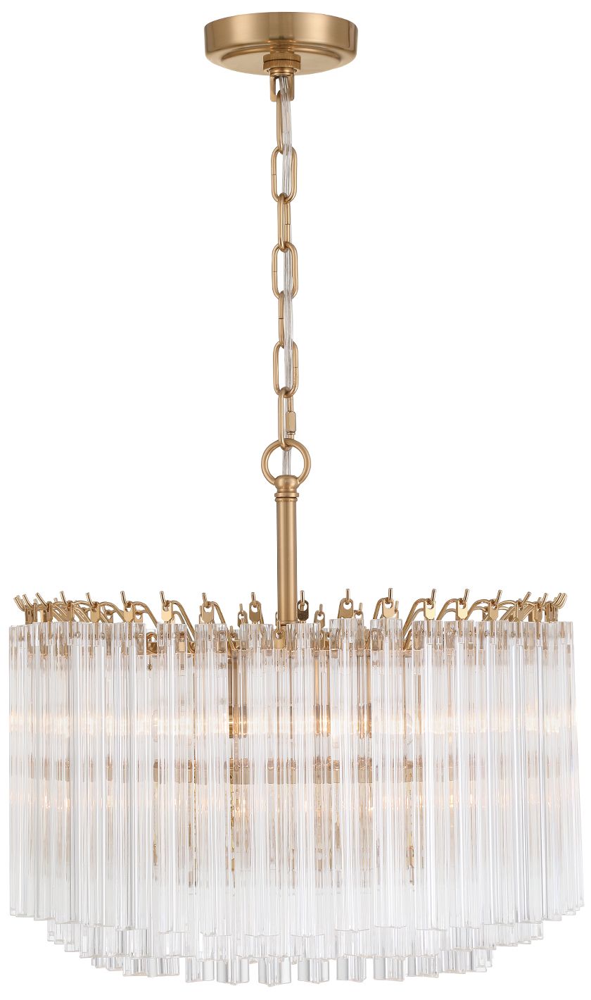 Image 3 Crystorama Lofton 18'' Aged Brass Chandelier more views