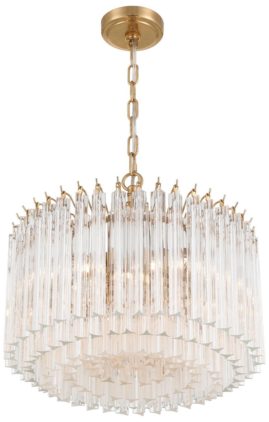 Image 4 Crystorama Lofton 18'' Aged Brass Chandelier more views