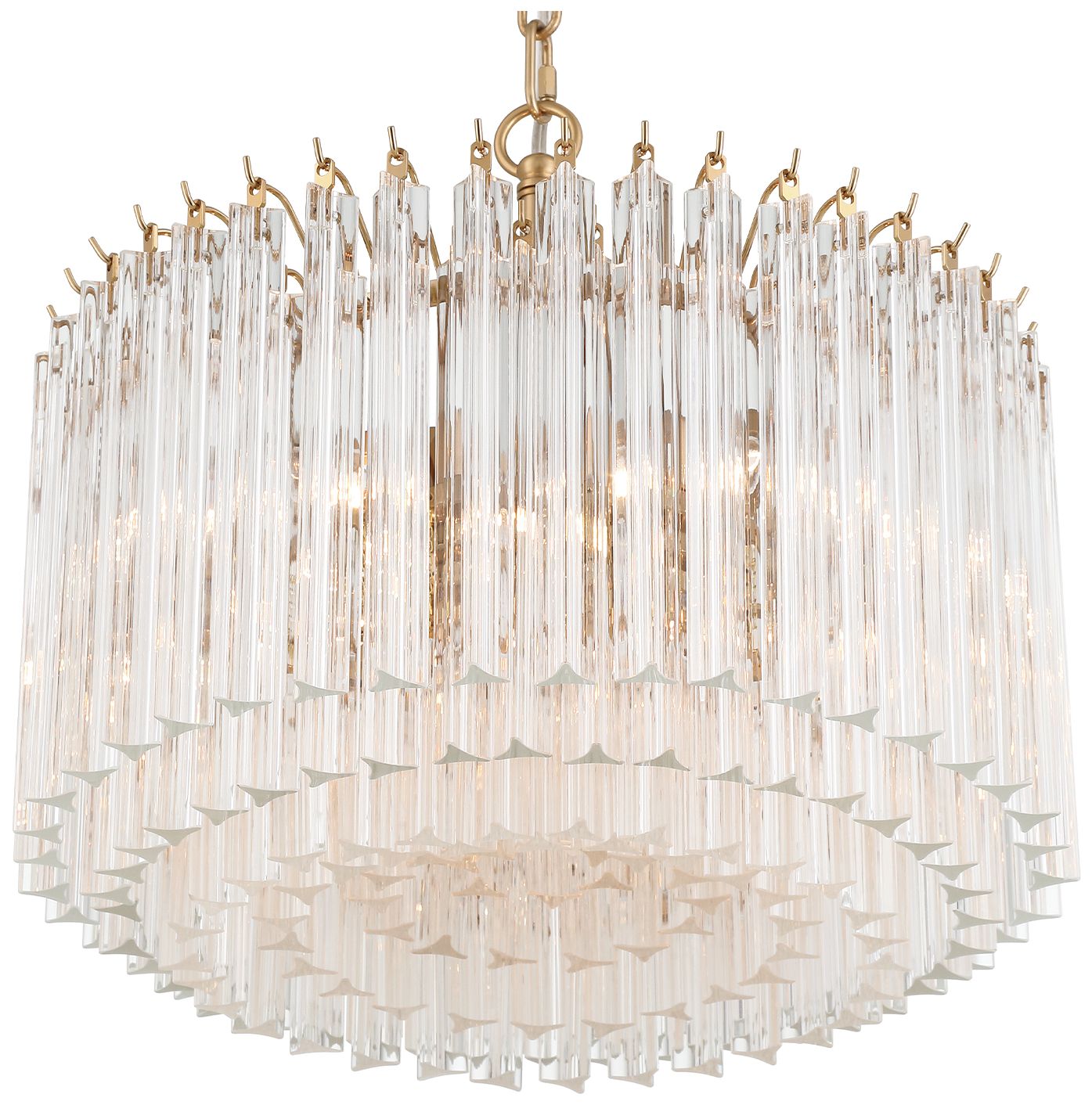 Image 5 Crystorama Lofton 18'' Aged Brass Chandelier more views