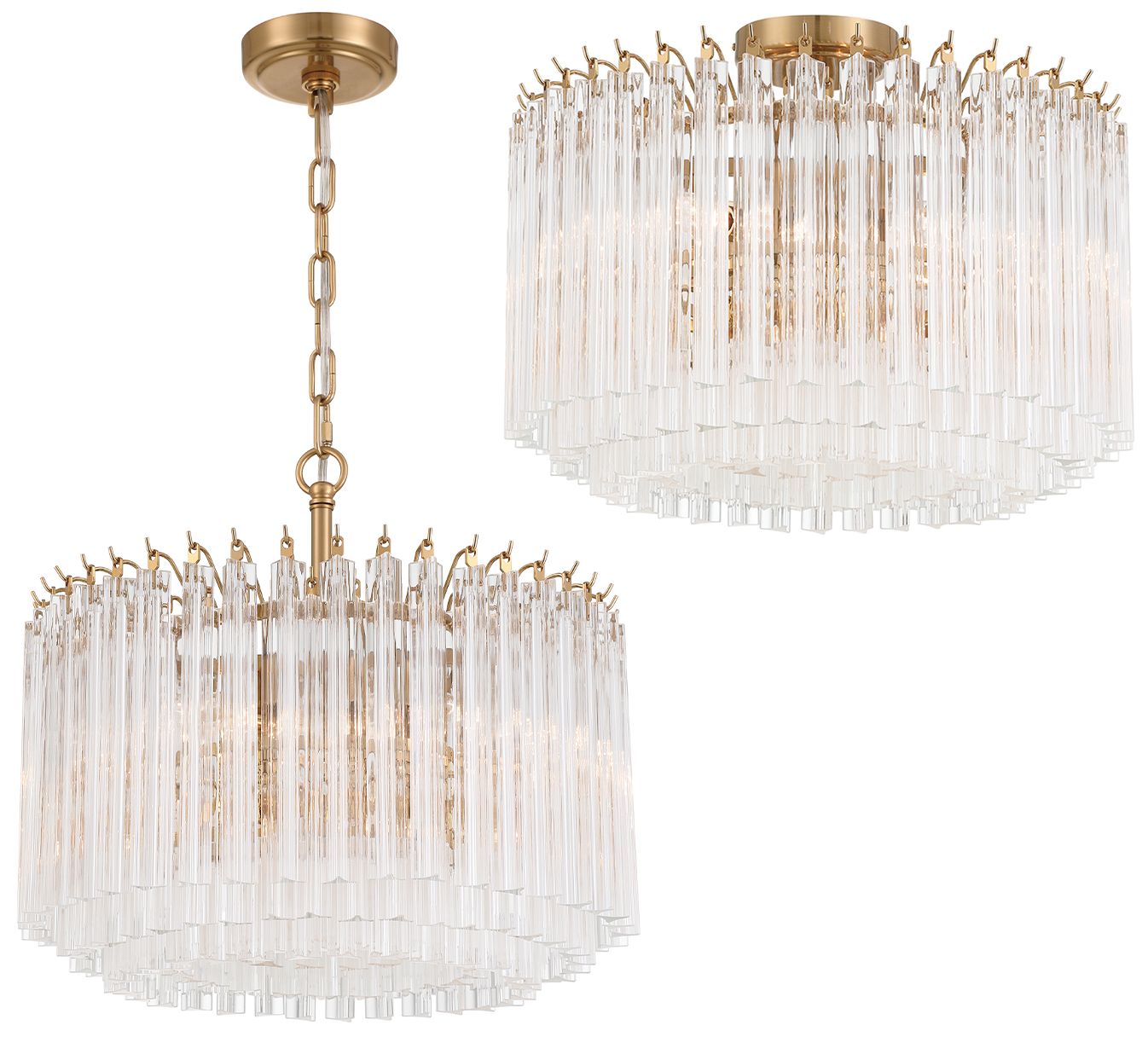 Image 6 Crystorama Lofton 18'' Aged Brass Chandelier more views