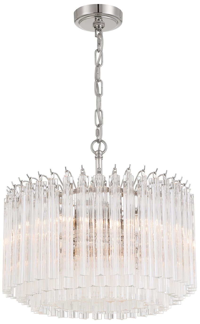 Crystorama Lofton 18'' Polished Nickel Chandelier