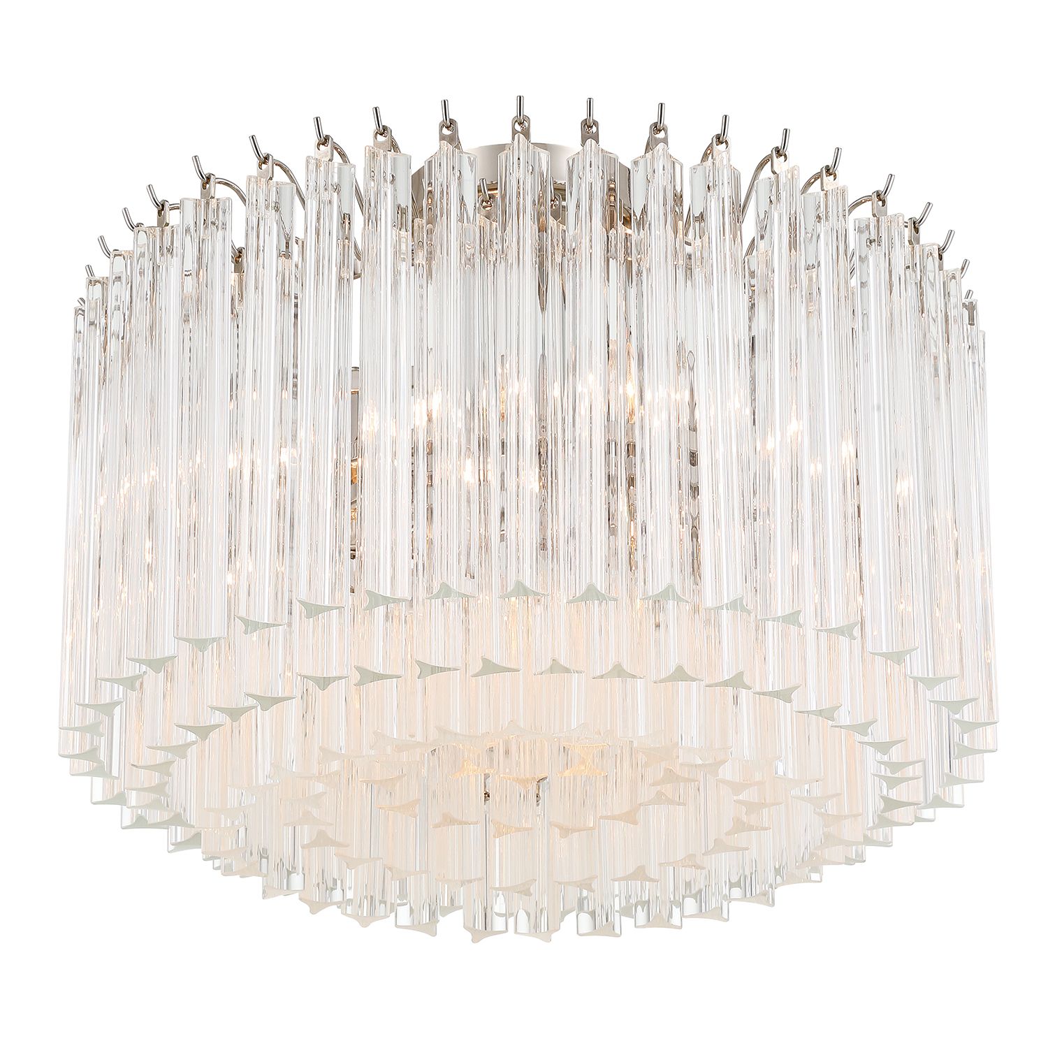 Image 6 Crystorama Lofton 18'' Polished Nickel Semi Flush Mount more views