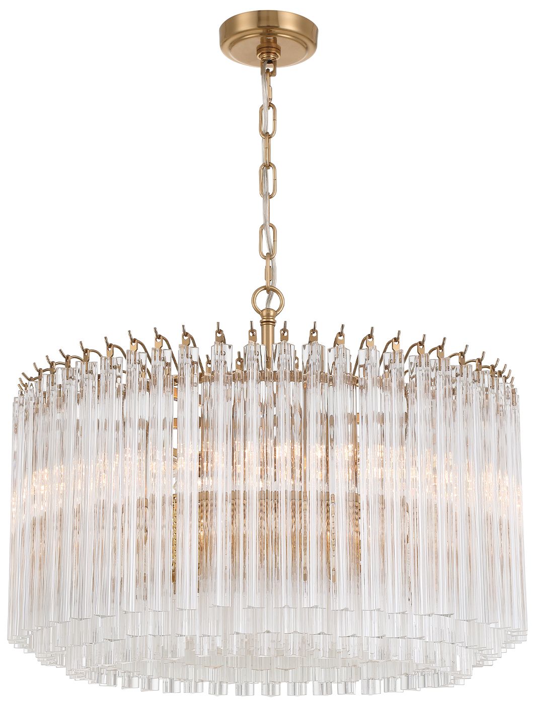 Crystorama Lofton 24'' Aged Brass Chandelier