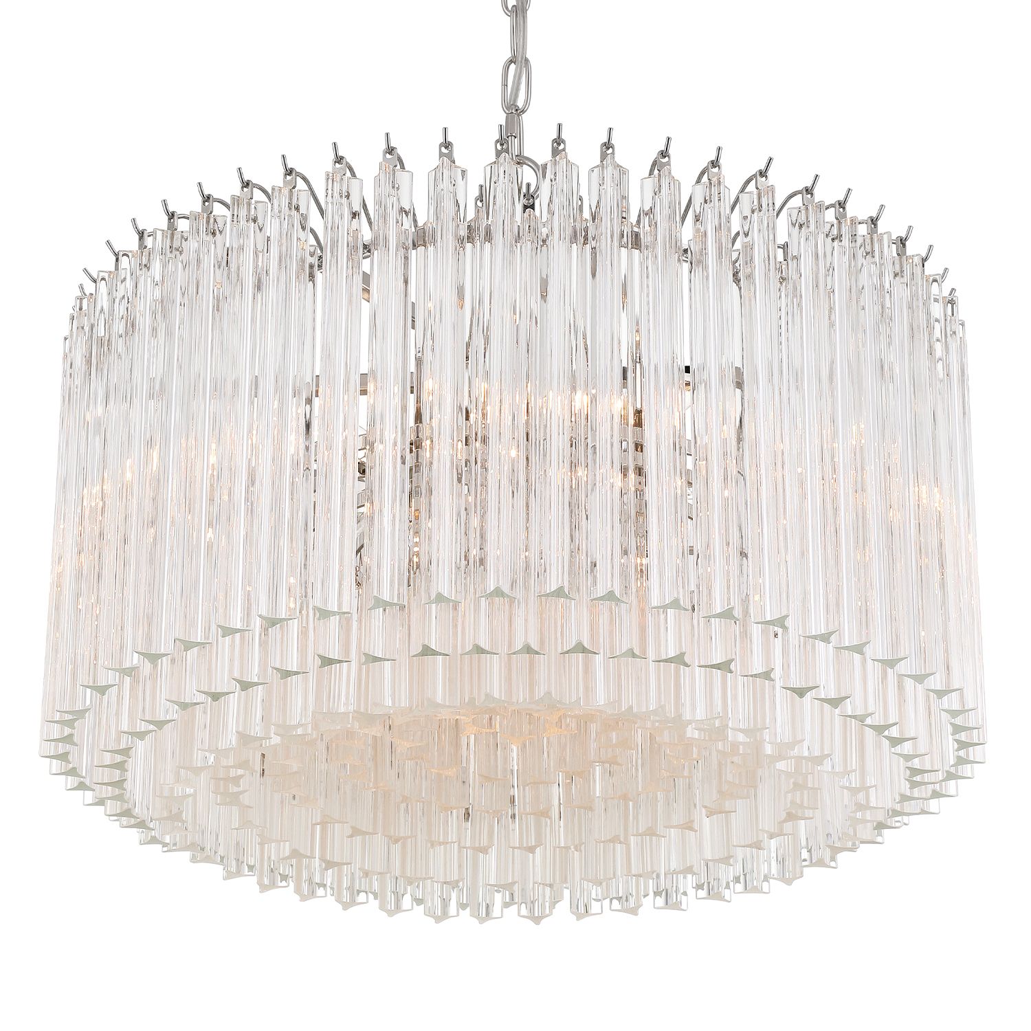 Image 2 Crystorama Lofton 24'' Polished Nickel Chandelier more views
