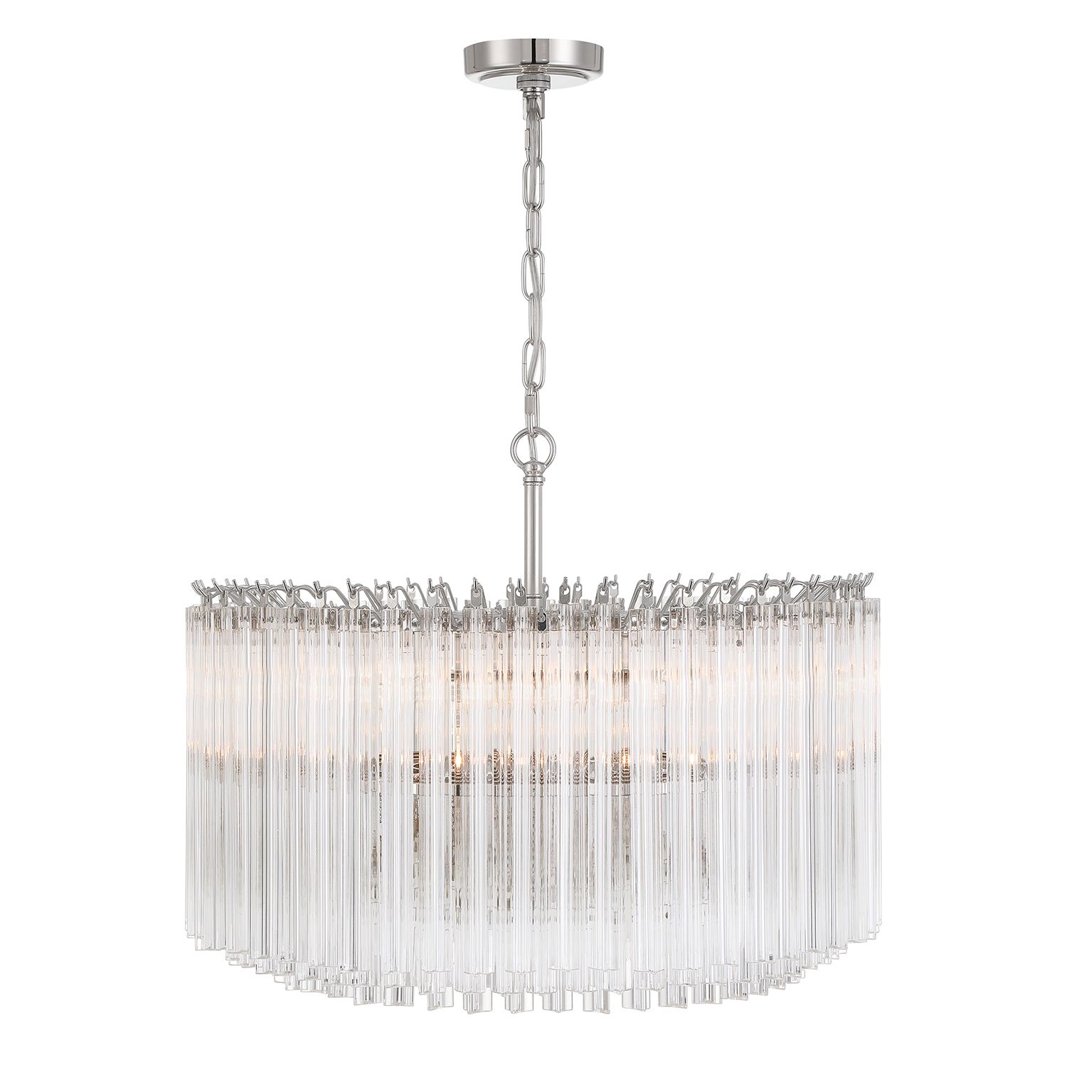 Image 4 Crystorama Lofton 24'' Polished Nickel Chandelier more views