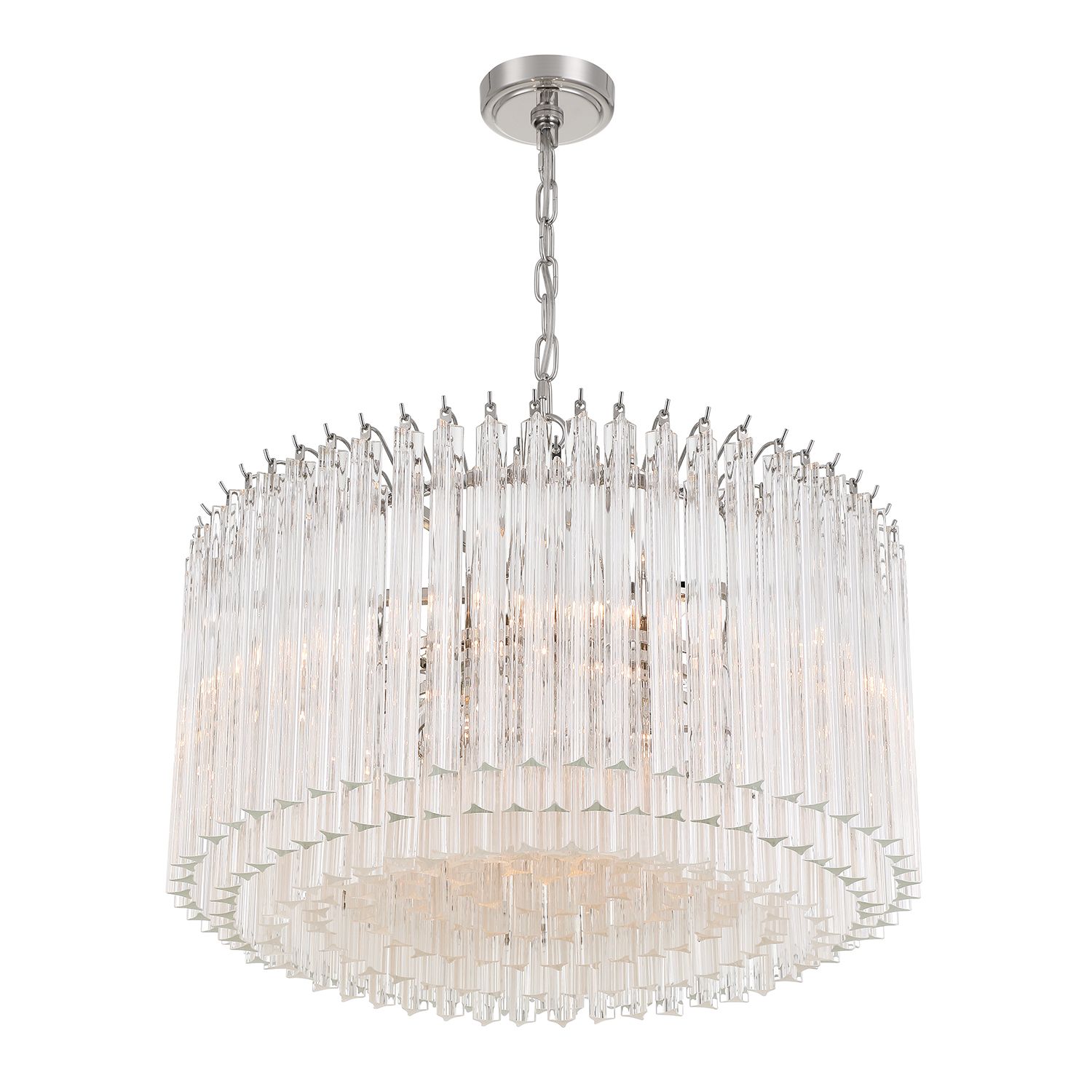 Image 5 Crystorama Lofton 24'' Polished Nickel Chandelier more views