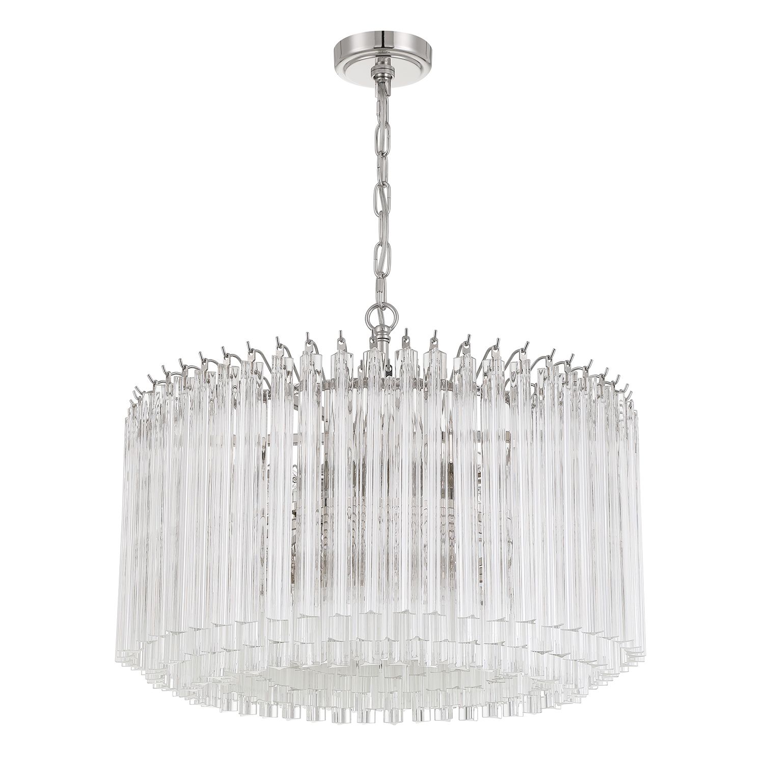 Image 6 Crystorama Lofton 24'' Polished Nickel Chandelier more views