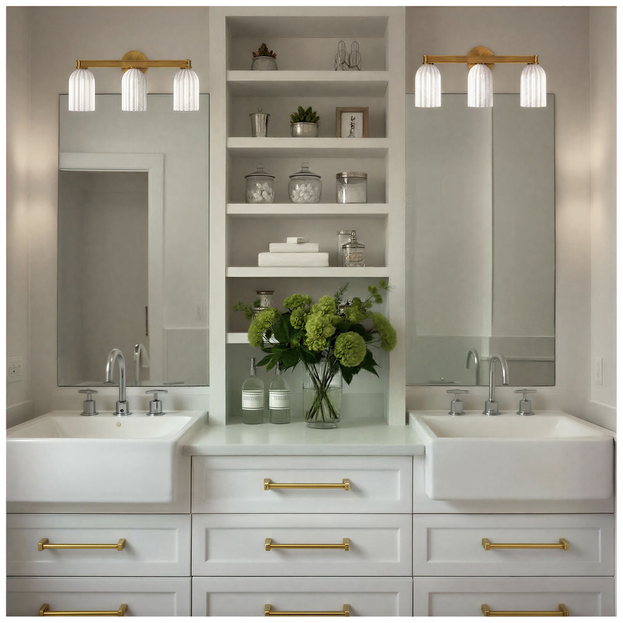 Image 6 Crystorama Lotus 22.75'' Luxe Gold Bathroom Vanity more views