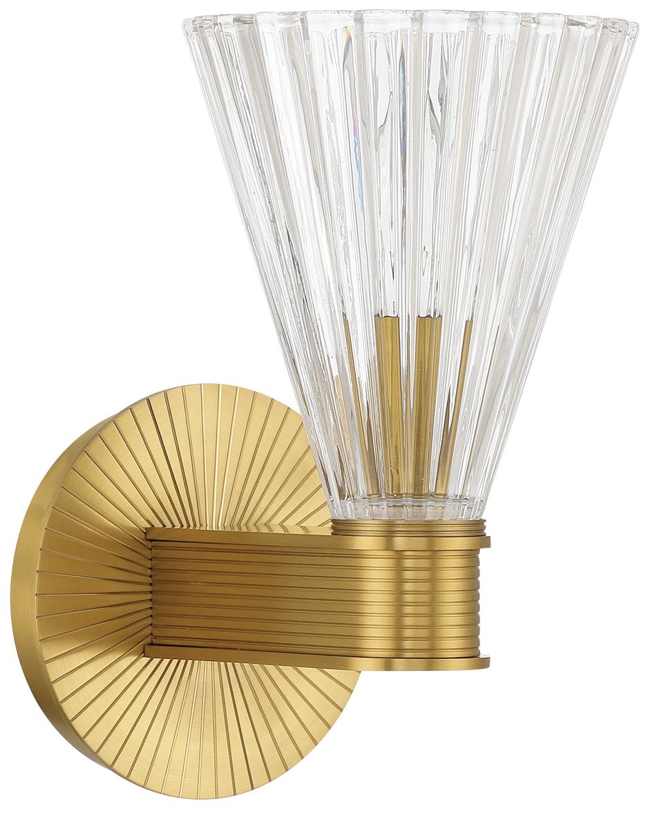 Image 2 Crystorama Lotus 5.5'' Luxe Gold Sconce more views