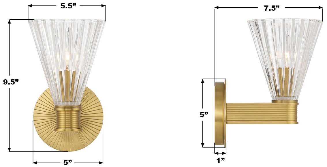 Image 7 Crystorama Lotus 5.5'' Luxe Gold Sconce more views