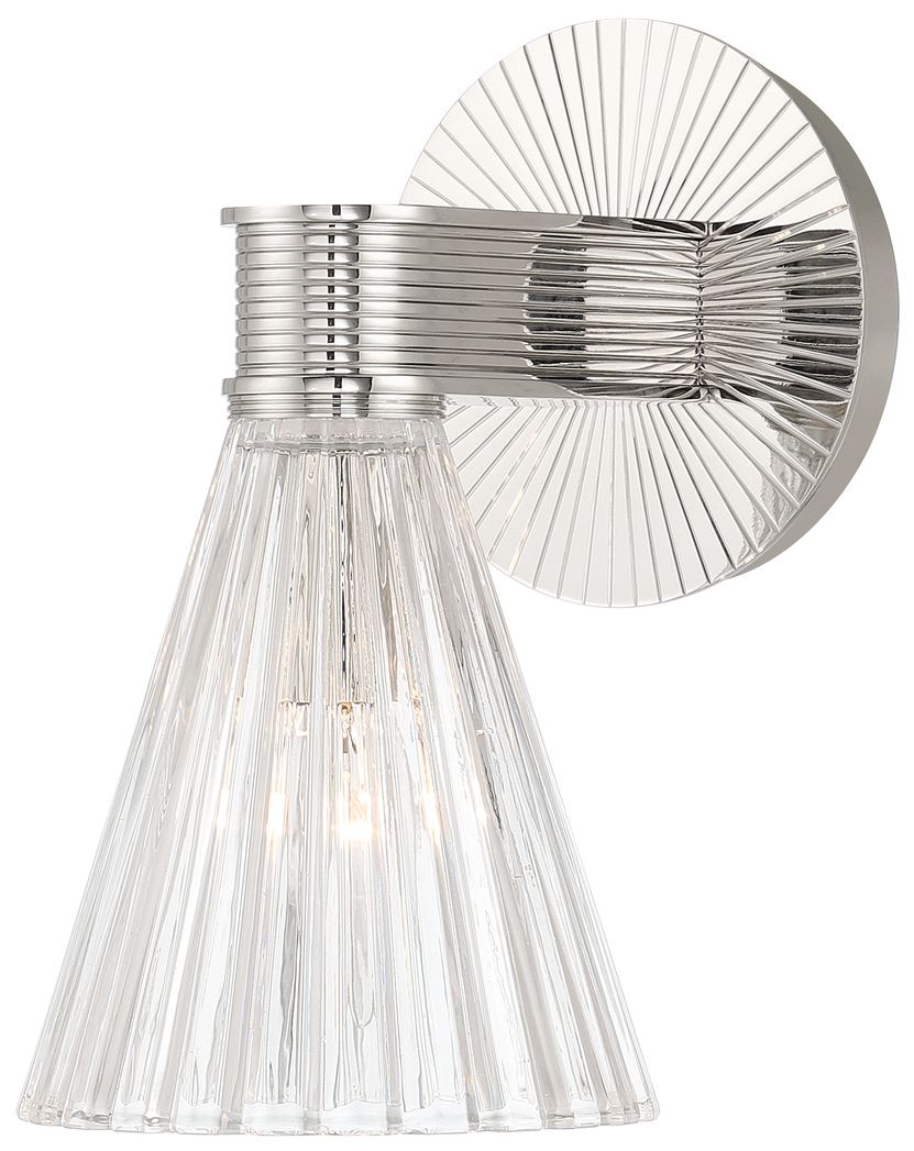 Crystorama Lotus 5.5'' Polished Nickel Sconce