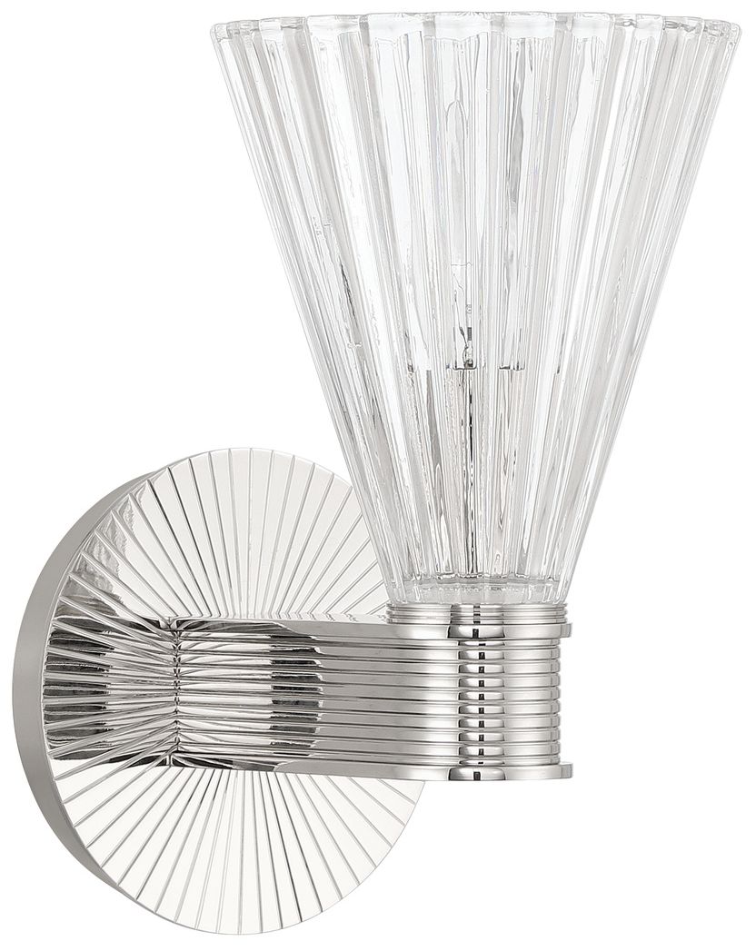 Image 2 Crystorama Lotus 5.5'' Polished Nickel Sconce more views